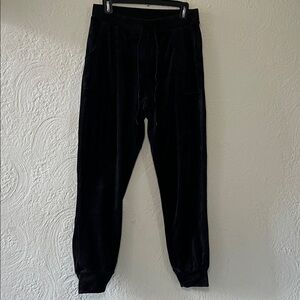 Black Velvet Jogger Pants